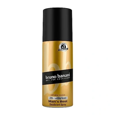 Abbildung von Bruno Banani Fragrance Man&#039;s Best Deo Bodyspray, Körperspray mit sinnlich orientalischem Herrenduft, 24h lang anhaltend, 150 ml