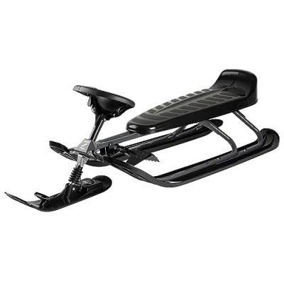 Abbildung von STIGA Snowracer King Size GT Großer Lenkschlitten mit Bremsen für 2 Kinder oder Erwachsene Graphite Grey/Black