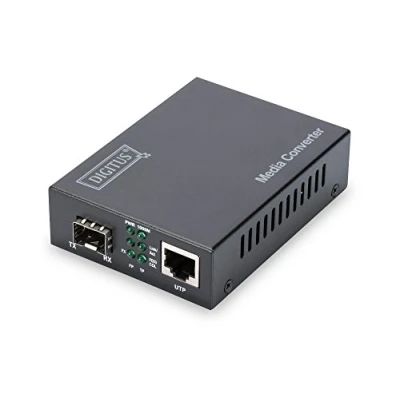 Abbildung von DIGITUS Medienkonverter SFP+ Port 10 Gbit Ethernet RJ45 / 10GBase T zu R Schwarz