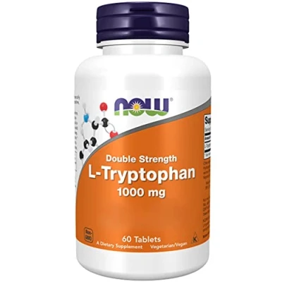 Abbildung von Now Foods, L Tryptophan, 1000mg, 60 vegane Tabletten, Aminosäure, Laborgeprüft, Glutenfrei, Sojafrei, Gentechnikfrei