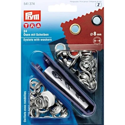 Abbildung von Ösen und Scheiben MS silberfarbig 8,0 mm