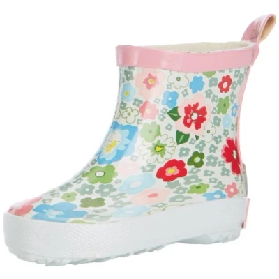 Abbildung von Playshoes Unisex Kinder Gummistiefel Halbschaft Regenstiefel, Blumen, 26 EU