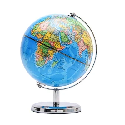 Abbildung von Exerz Schülerglobus 14cm Englische Karte Mini Globus Mit einem Metallfuß Pädagogisch/Geografisch/Dekoration Lehrmaterial Globen Politische Durchmesser