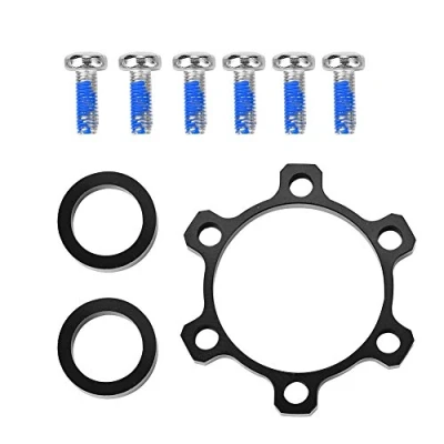 Abbildung von Adapter für scheibenbremse vorderrad,Fahrrad Bremsscheiben Adapter, Alloy Fahrrad Hub Umbausatz vorne 100 * 15 bis 110 hinten 142 12 148 Freilauf Gewinde Naben Rotor