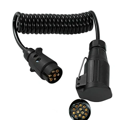 Abbildung von JVJ Anhänge Adapter 7 auf 13 polig Stecker Adapterkabel 2m Caravan Verlängerungskabel Anschluss für Wohnwagen Wohnmobil PKW KFZ RV Anhänger Zubehör