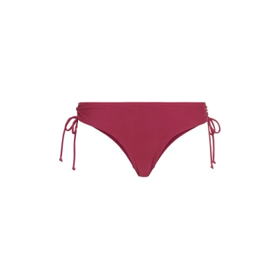 Abbildung von Lascana LSCN BY Pants Cheeky Gathered Bikinihose, Damen, Größe: 34, Dunkle beere