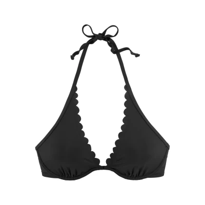 Abbildung von Lascana WIRE Scallop Bikinitop, Damen, Größe: 36xF, Black