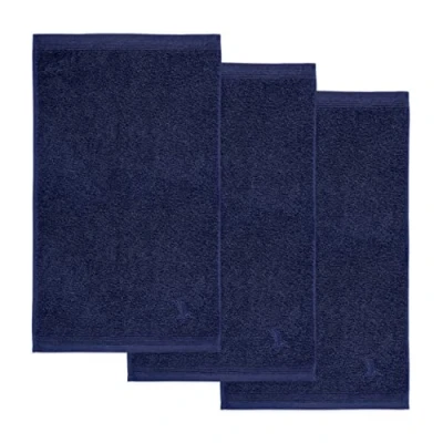 Abbildung von möve Superwuschel Gästetuch 30 x 50 cm aus 100% Baumwolle, deep sea 3er Set