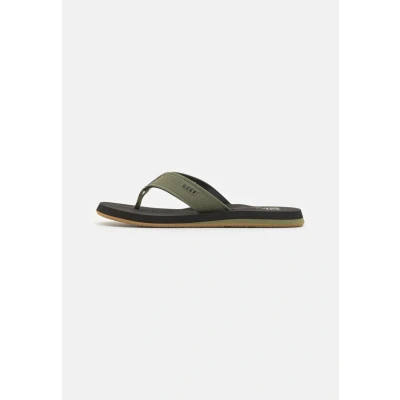 Abbildung von Reef THE Layback Zehentrenner, Herren, Größe: 37.5, Black/olive Pu
