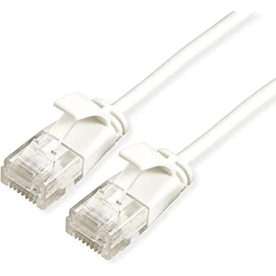 Abbildung von ROLINE UTP DataCenter Patchkabel Kat.6A (Class EA), LSOH, slim, weiß, 0,5 m