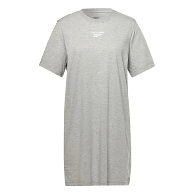 Abbildung von Reebok Damen Tee Kleid, Medium Grey Heather/White, S