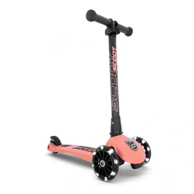 Abbildung von Scoot &amp; Ride Highwaykick 3 LED Scooter Roller Kunststoff/Metall Peach, Maße: ca. 55cm x 15cm 24cm, 96357, Pfirsich
