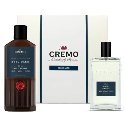 Abbildung von CREMO PALO SANTO Geschenk Set für Männer Eau de toilette 100ml + Gel Douche 473ml holziger Duft
