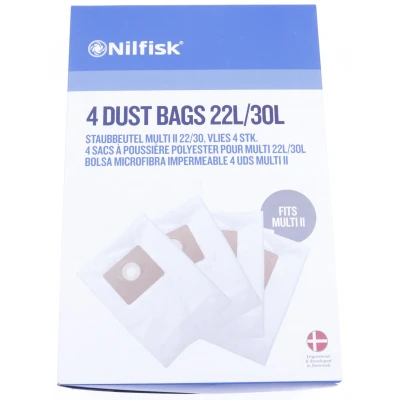 Abbildung von Nilfisk Staubsaugerbeutel multi ii 22/30 ltr ( sortiment 2017 ) 4 stück 107417195