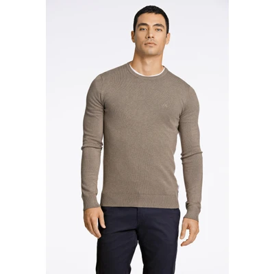 Abbildung von Lindbergh Round NECK Strickpullover, Herren, Größe: Small, Sand melange