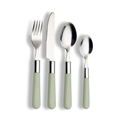 Abbildung von Echtwerk Besteck Set “Bistro“, mit Kunststoffgriffen, Campingbesteck, Picknickbesteck, leichtes Reisebesteck, Outdoor für Grillen im Freien, 16 teilig, bis zu 4 Personen, Edelstahl 18/0, Rosa