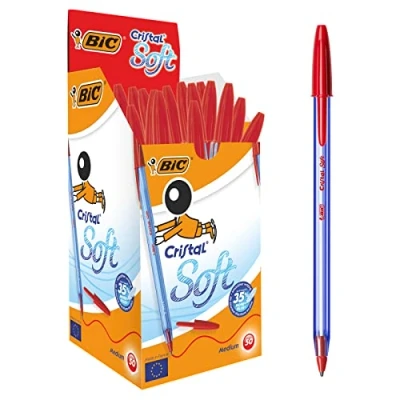 Abbildung von BIC Kugelschreiber Cristal Soft (0.35 mm) Schachtel à 50 Stück, rot