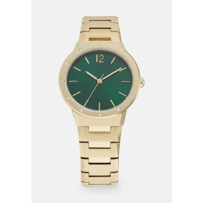 Abbildung von BOSS Uhr goldcoloured/green, Damen, Größe: One Size, Gold coloured/green