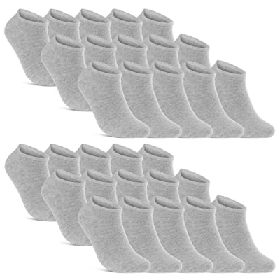 Abbildung von 10 20 30 Paar Sneaker Socken Herren Damen Schwarz Weiß Grau Baumwolle 16900 (30x 47 50)