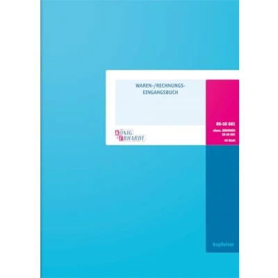Abbildung von König &amp; Ebhardt und 8610661 Geschäftsbuch / Waren Rechnungs Eingangsbuch (A4, mit Kopfleiste, 6 Aufteilungsspalten, 80g/m², 40 Blatt Drahtheftung)