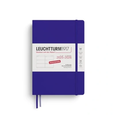 Abbildung von LEUCHTTURM1917 372632 Wochenkalender Medium (A5) 2026, 18 Monate 07.2025 12.2026, Hardcover, Ink, Deutsch