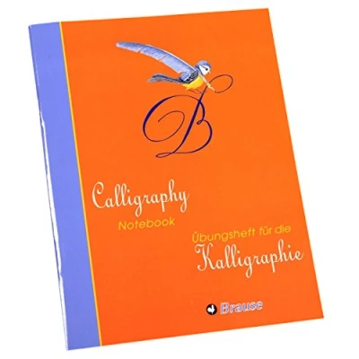 Abbildung von Brause 98204SB Kalligraphie Übungsheft Set Junior (mit 1 mit 40 Blatt und 16 Etiketten), Mehrfarbig, Schulheft