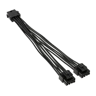 Abbildung von ZAHARA 8 Pin Buchse auf Dual (4 + 4) Stecker, 18 AWG, CPU Stromverteiler