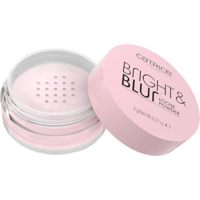 Abbildung von Catrice Bright &amp; Blur Loose Powder, Nr. 010, Pink, aufhellend, weichzeichnend, natürlich, für trockene Haut, vegan, ohne Alkohol, Konservierungsstoffe, Parabene, 1er Pack (4.8g)
