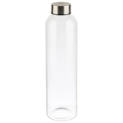 Abbildung von APS 66908 Trinkflasche/Glasflasche, 7 x 7, Höhe 26,5 cm, Ø 0,75 Liter, transparent