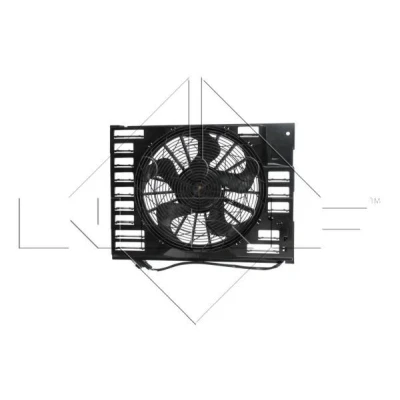 Abbildung von NRF 47215 Lüfter 410 12 400 mit Kühlerlüfterrahmen (Zarge), bürstenloser Motor