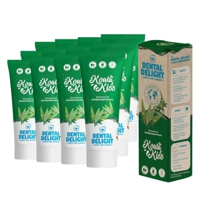 Abbildung von DENTAL DELIGHT Koala Kiss Zahnpasta, Vegane Zahnpasta mit Geschmack, Zahncreme (Eukalyptus, 12er Pack)