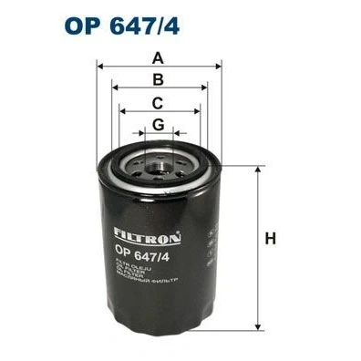 Abbildung von FILTRON OP 647/4 Ölfilter M 22 X 1.5 Anschraubfilter MASERATI: Merak