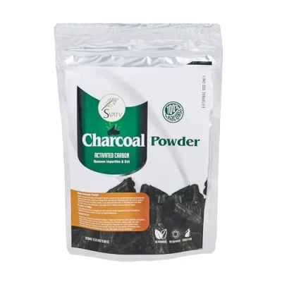 Abbildung von SVATV Activated Charcoal Powder Kohle Pulver Deep Cleanses &amp; Detoxifies Skin Hair Ingredient for Tooth 8 oz 227 Gram Half Pound