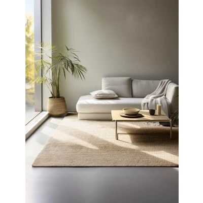 Abbildung von Hanse Home Jute Teppich Natur Wohnzimmerteppich aus 100% Handgewebt &amp; Umweltfreundlich Boho Naturfaser Juteteppich für Wohnzimmer, Schlafzimmer, Esszimmer Gold, 80x150cm