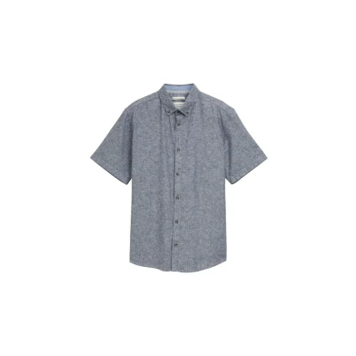 Abbildung von TOM Tailor Printed Hemd, Herren, Größe: Large, Navy chambray dot design