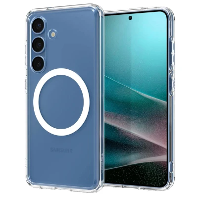 Abbildung von Samsung Galaxy S25 Plus Hülle MagSafe Kunststoff Spigen Hard Case/Backcover Handyhülle Transparent Shockproof/Stoßfest