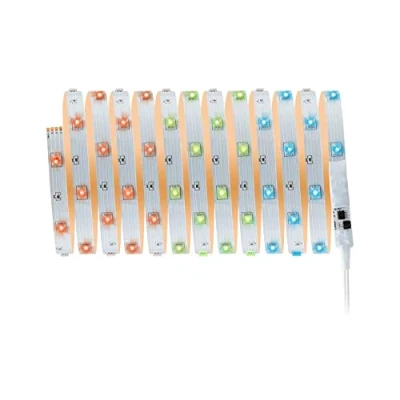 Abbildung von Paulmann 3988 LED Stripe TIP Komplett Set 5m RGB IP20 230/24V incl. 13 Watt dimmbar Lichtband Weiß Kunststoff