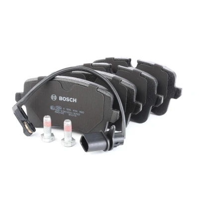 Abbildung von BOSCH 0 986 494 488 Bremsbelagsatz Low Metallic inkl. Verschleißwarnkontakt mit Schrauben Zubehör AUDI: A6 C7 Saloon, Allroad, A7 Sportback