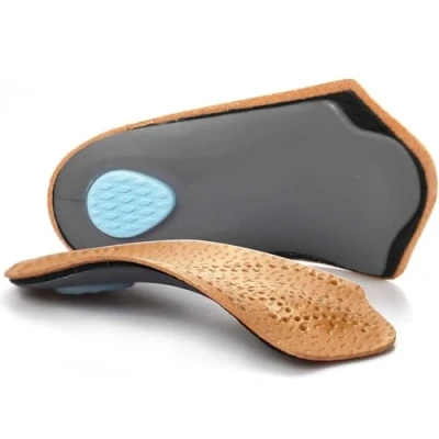 Abbildung von Orthetische Einlegesohlen von 3/4 Länge, halbe Plantarfasziitis Unterstützung mit Mittelfußpolster Fersenkissen, Fußschuh Einsätze für Frauen und Männer, hohe Fußgewölbestütze flaches Fuß, 39/40
