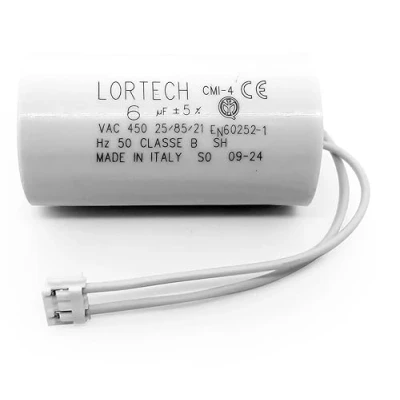 Abbildung von Kondensator 6uF/6µF für Bubendorff Motor mit Anschluss