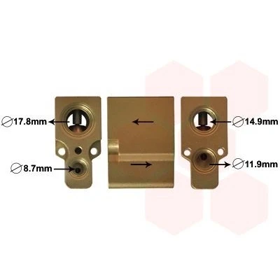 Abbildung von VAN WEZEL 58001076 Expansionsventil VOLKSWAGEN: Golf 4, Polo III Hatchback, 4 Variant, AUDI: A3 TT Coupe, SEAT: Leon I Hatchback