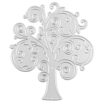 Abbildung von Ideen mit Herz Stanzschablone, Baum, 10cm x 11,7cm, passend für gängige Stanzmaschinen Schablone zum Gestalten von Kartenauflegern, Anhängern, Grußkarten
