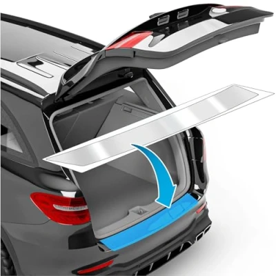 Abbildung von uProtect Auto Ladekantenschutz Folie für BMW iX I20 I 2021 2024 Stoßstangenschutz, Kratzschutz, Lackschutzfolie Transparent glänzend Selbstklebend