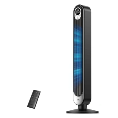 Abbildung von Dreo 28dB Leiser Turmventilator, 106cm Höhe 6 Geschwindigkeitstufen 4 Modi, 12H Timer, 90 oszillierender Ventilator Standventilator mit Fernbedienung Kühlung für Schlafzimmer, Schwarz, Cruiser Pro T1