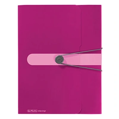 Abbildung von Herlitz Sammelbox A4 PP mit Rückenetikett, 1 Stück Design Aufdruck, Rückenbreite 4 cm, opak beere