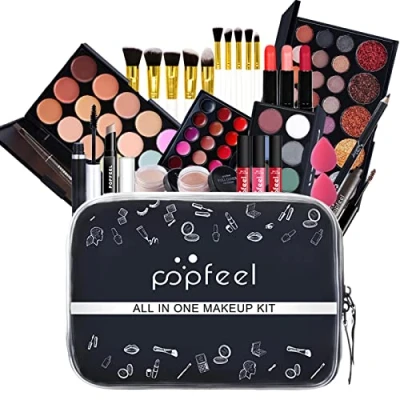 Abbildung von FantasyDay Multifunktions Exquisite Make up Geschenkset Kosmetik Schmink Kit für Gesicht, Augen und Lippen Makeup Paletten Schminkkoffer mit Lidschatten Palette, Lippenstift, Rouge, Mascara, Pinsel