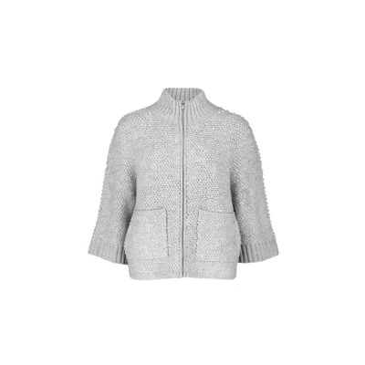 Abbildung von Betty &amp; Co Strickjacke, Damen, Größe: 34, Light silver melange