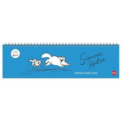 Abbildung von Simons Katze Büroplaner 2025: Kultiger Tischkalender für den Arbeitsplatz. Lustiger Spiral Kalender Cat Fans. Wochenplaner 2025 quer. (Tisch Querplaner Heye)
