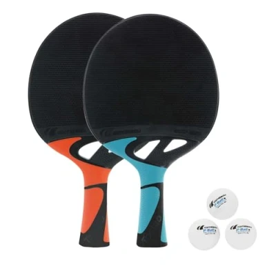 Abbildung von CORNILLEAU 2 x Outdoor Tischtennisschläger + 3 Bälle Wetterfest und Robust Tacteo Duo Set