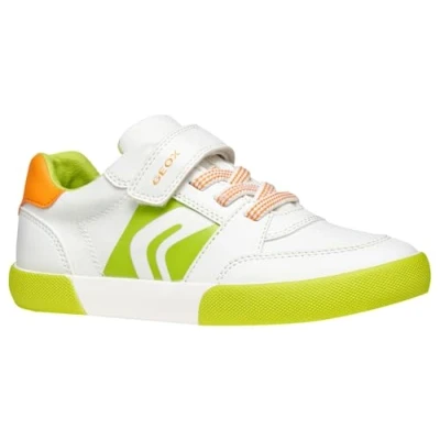 Abbildung von Geox J GISLI Boy D Sneaker, White/Green Fluo, 30 EU